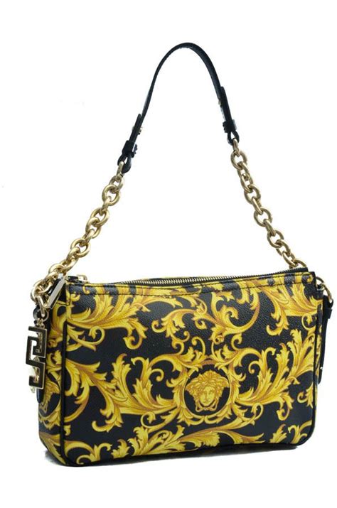 versace yellow purse with flowers|authentic Versace purses.